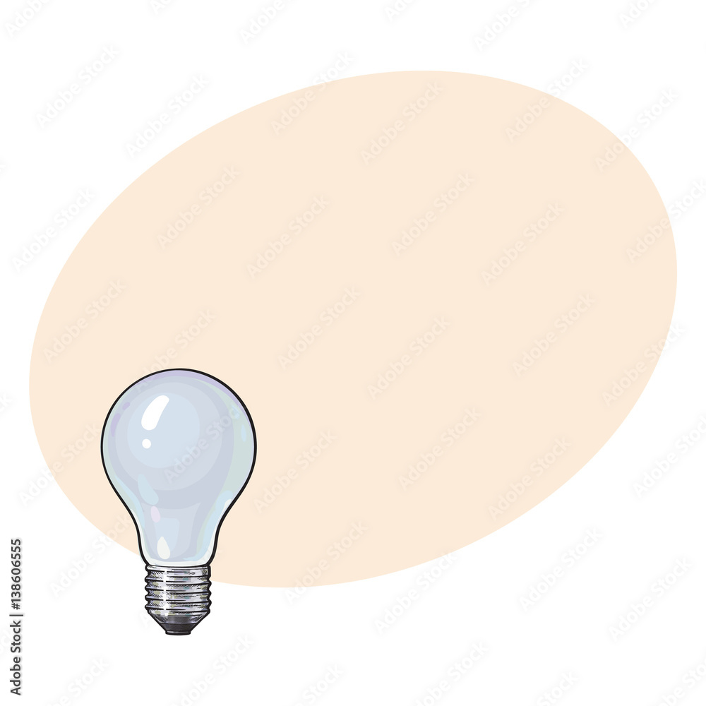Light bulb idea. Innovation, brainstorm concept. Sketch vector illustration  Stock Vector Image & Art - Alamy