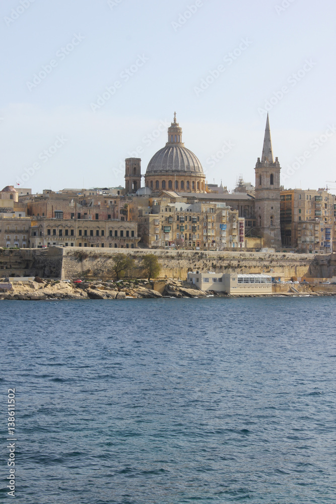 The view of Valletta, Malta