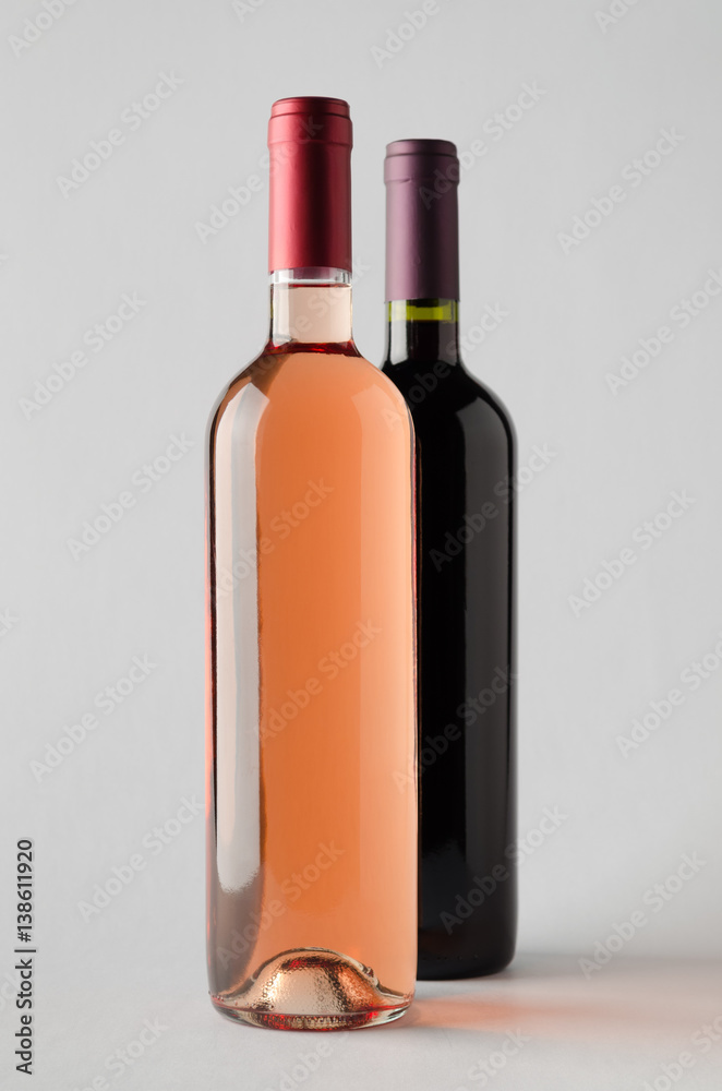 Wine Bottle Mock-Up - Two Bottles Wine Bottle Mock-Up - Two Bottles