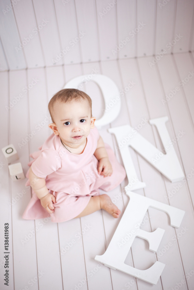 baby on her first birthday baby on her first birthday