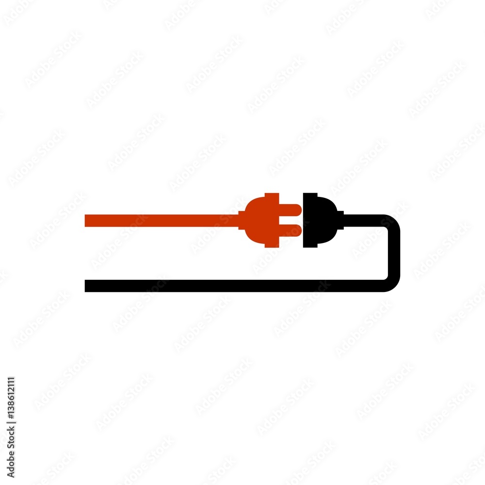 Plug and socket connection vector icon Plug and socket connection vector icon