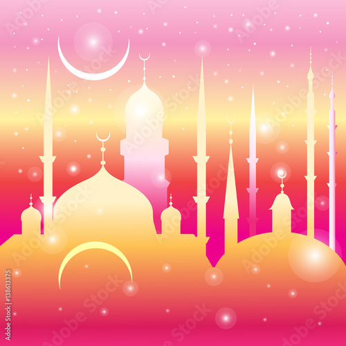 Graphic mosques and month