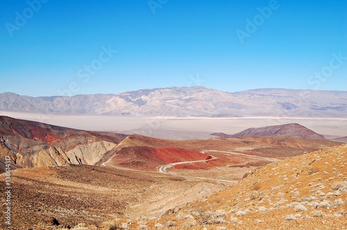 Photography Colorful view over the Death Valley National Park in the USA