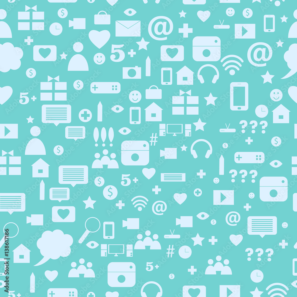 vector background of the icons social computer network vector background of the icons social computer network