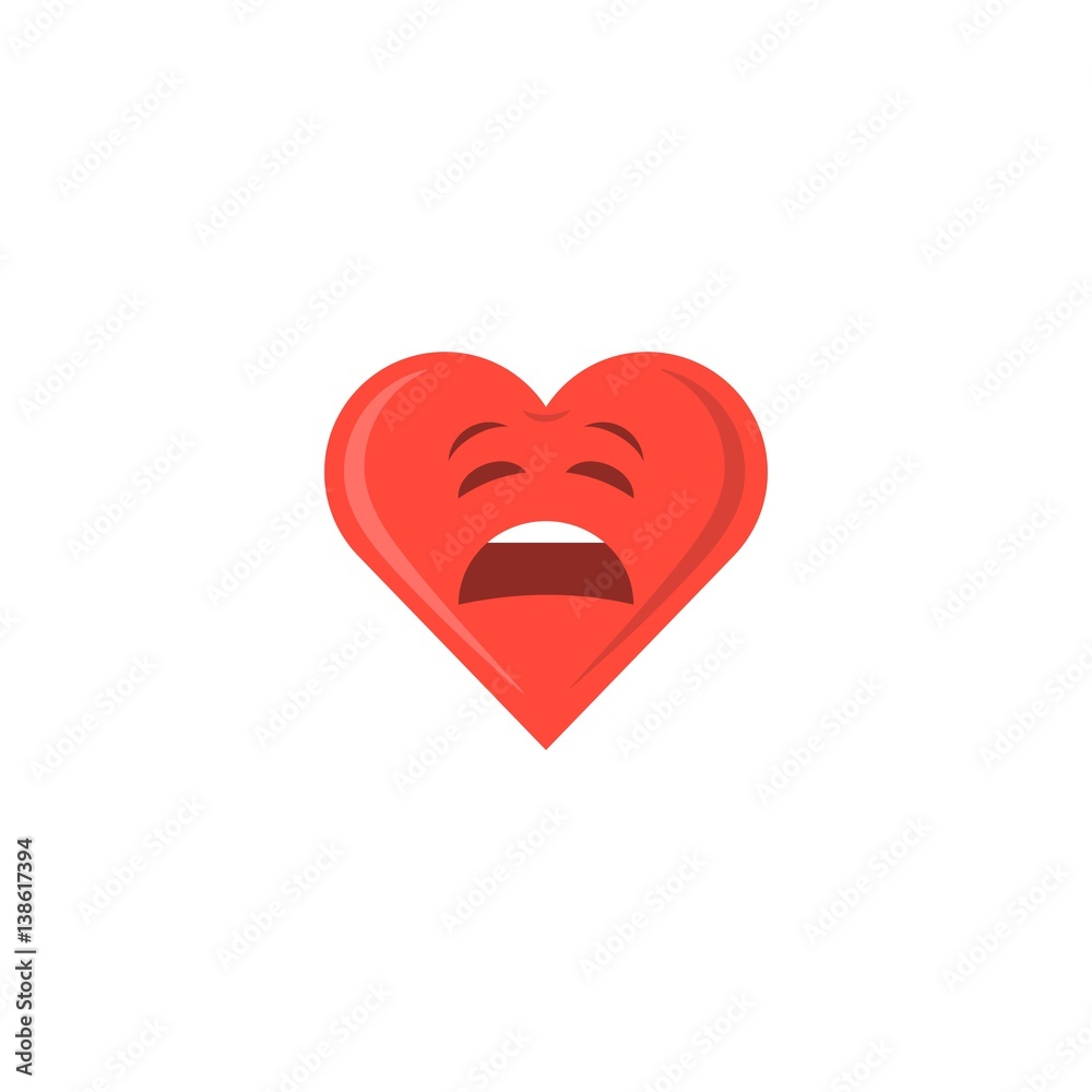 Abstract valentine's day emoticon heart icon Abstract valentine's day emoticon heart icon