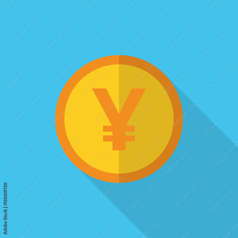 Obraz premium currency symbol on gold coin Japan Yen
