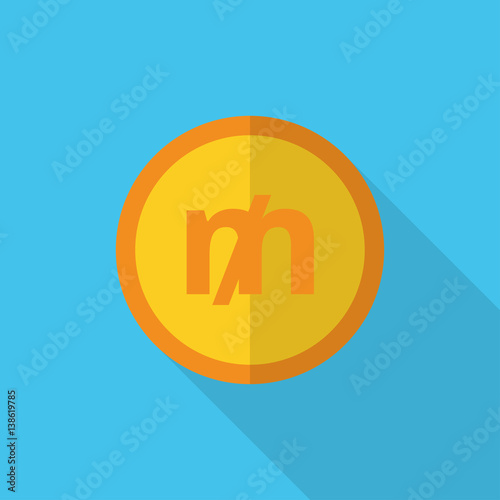 currency symbol on gold coin miles