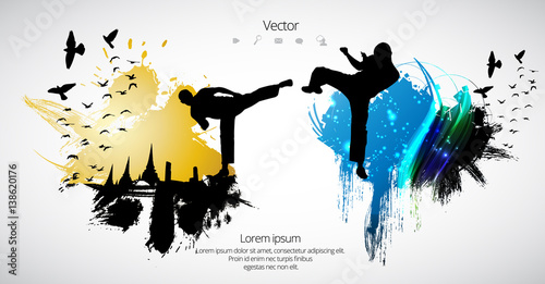 Karate. Sport background