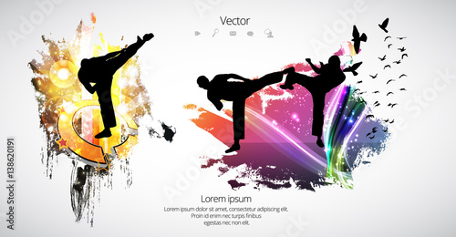 Karate. Sport background