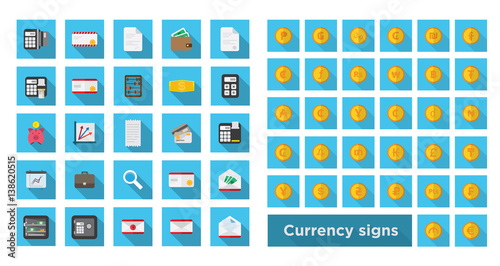 set icon finance and set currency symbol on gold coin
