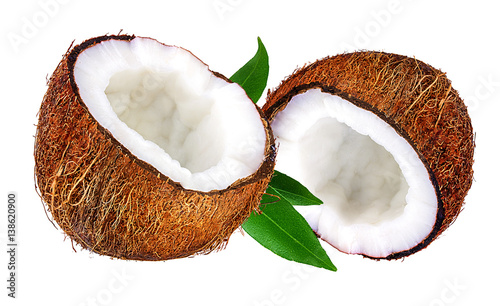 Coconuts isolated on white