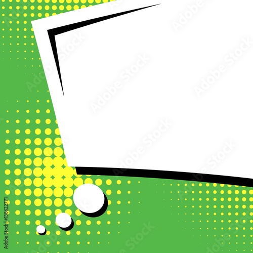 Abstract creative concept vector comic pop art style blank, layout template with clouds beams and isolated dots background. For sale banner, empty speech bubble set, illustration halftone book design.