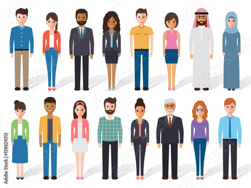 Businessmen and Business women characters.