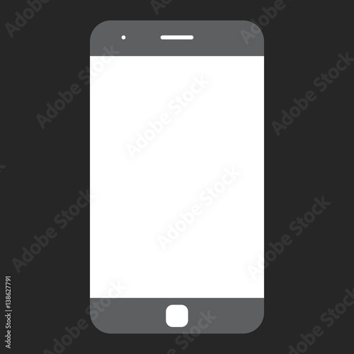 Futuristisches Smartphone-Design mit randlosem Display: Isoliertes Icon mit Textfreiraum und viel Platz für eigene Designs 