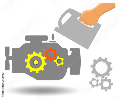 Car engine maintenance.