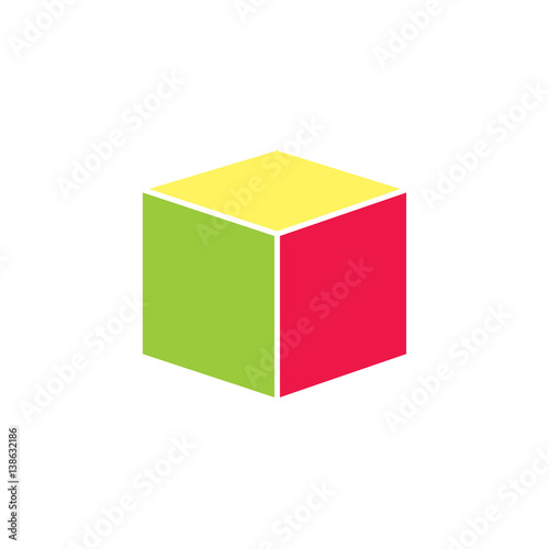 3d cube logo design icon, vector © meen_na