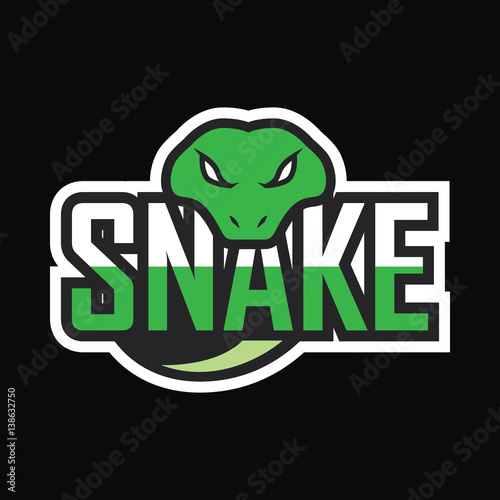Snake sport logo design template