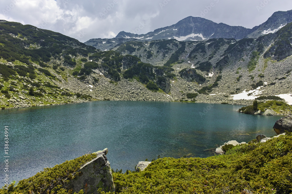 Landscape with Fish Banderitsa lake and Banderishki chukar peak,  Pirin Mountain, Bulgaria