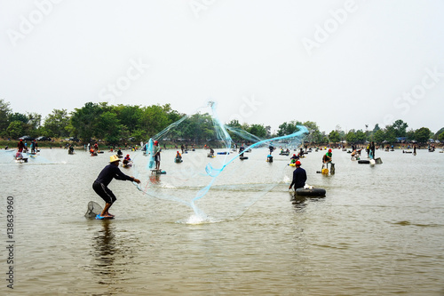 kite surfing on the beach