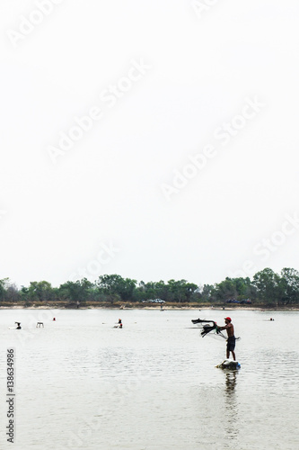 kayaking on the river