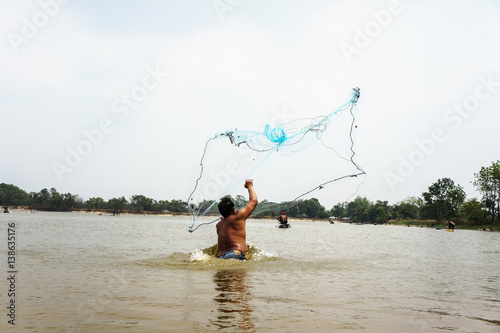 kite surfing in the sea