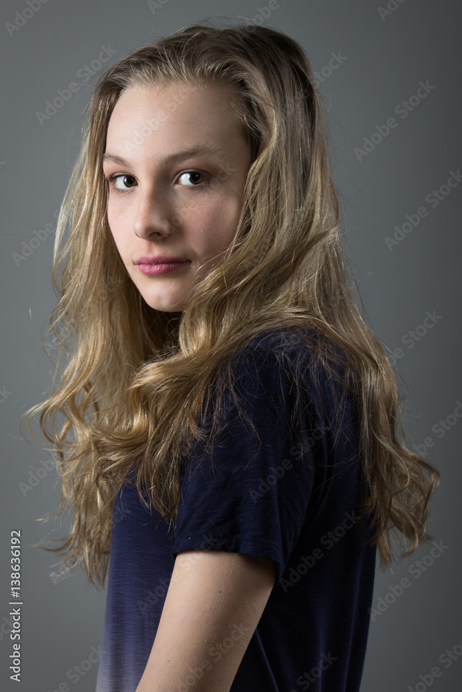 Fototapeta premium Portrait of pretty teenage girl