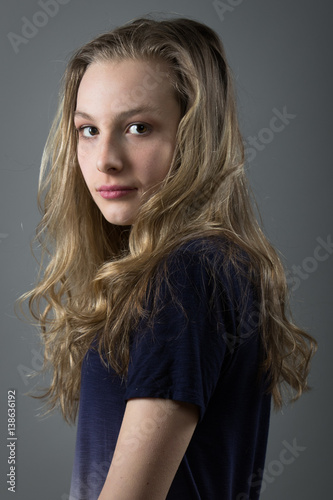 Portrait of pretty teenage girl