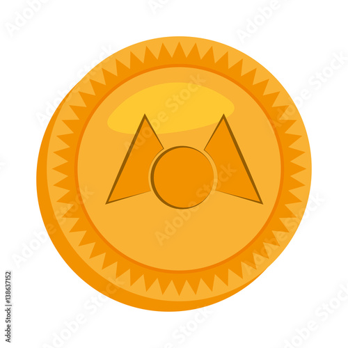 money mastercoin golden icon vector illustration eps 10