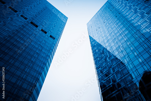 Skyscrapers from a low angle view in Shenzhen China.