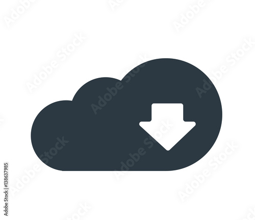 Cloud Computing with Download Icon
