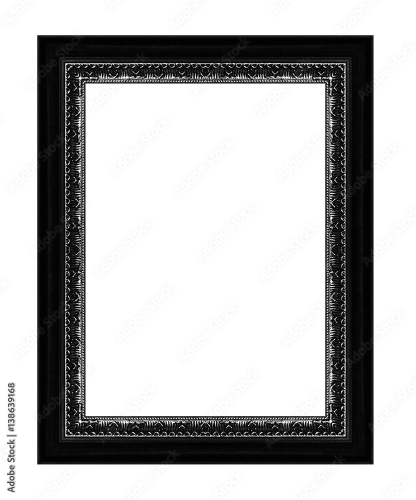 Antique black frame isolated on white background, clipping path Antique black frame isolated on white background, clipping path