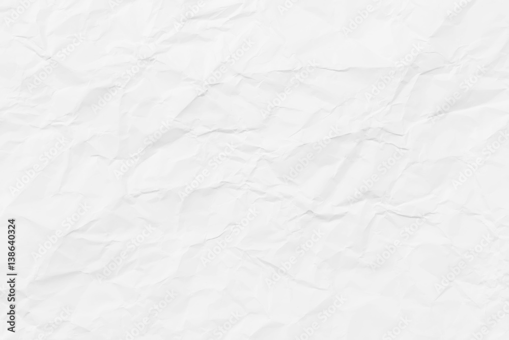 Fototapeta premium White paper wrinkled texture for background for your design