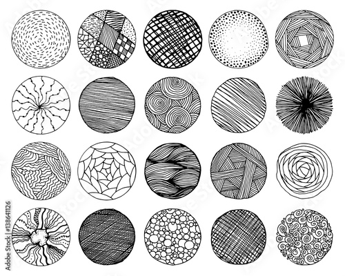 Set Of Pencil Hand Drawn Doodle Borders.