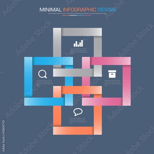 Infographic Elements with business icon on full color background  process or steps and options workflow diagrams,vector design element eps10 illustration