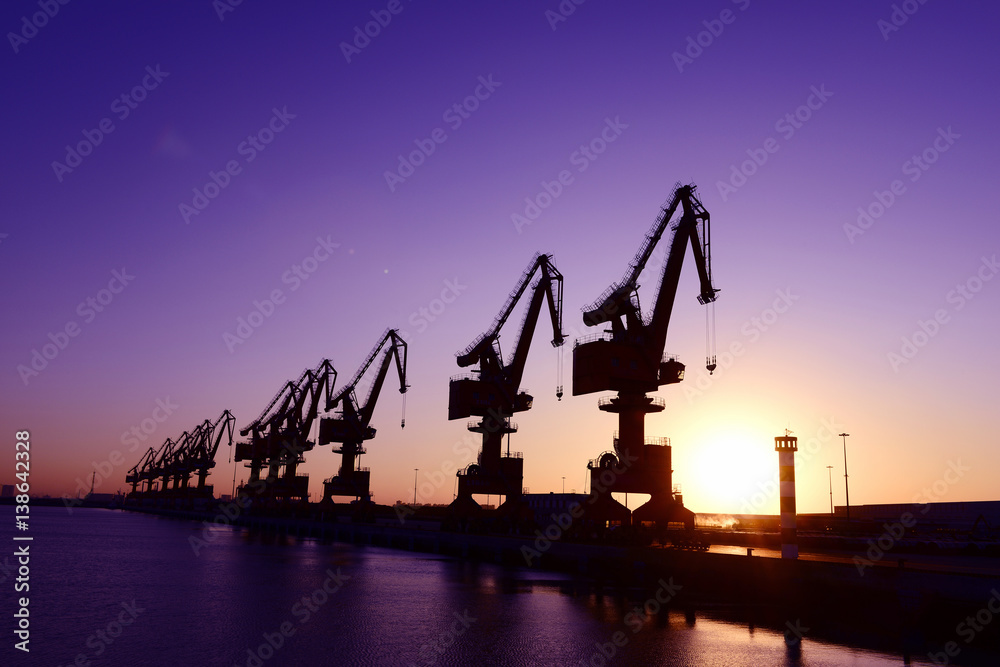 Fototapeta premium Gantry crane in the port