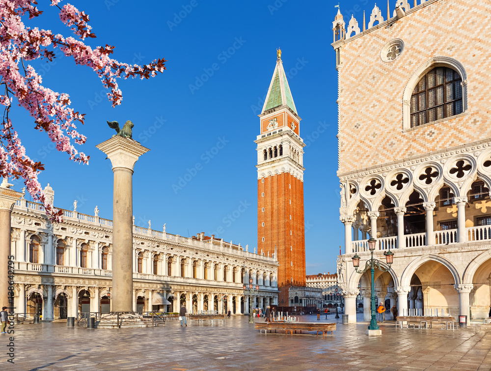 Piazza San Marko in Venice at spring, Italy