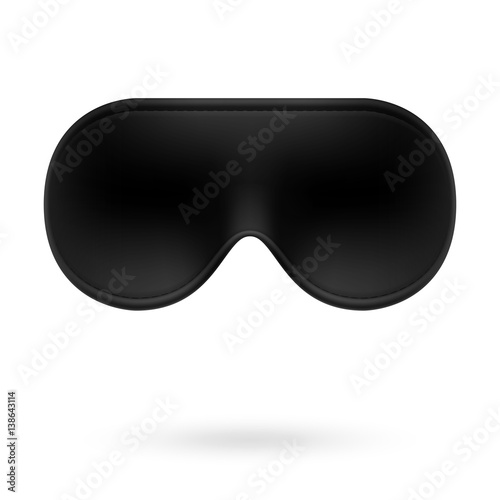 Black eye sleep mask illustration