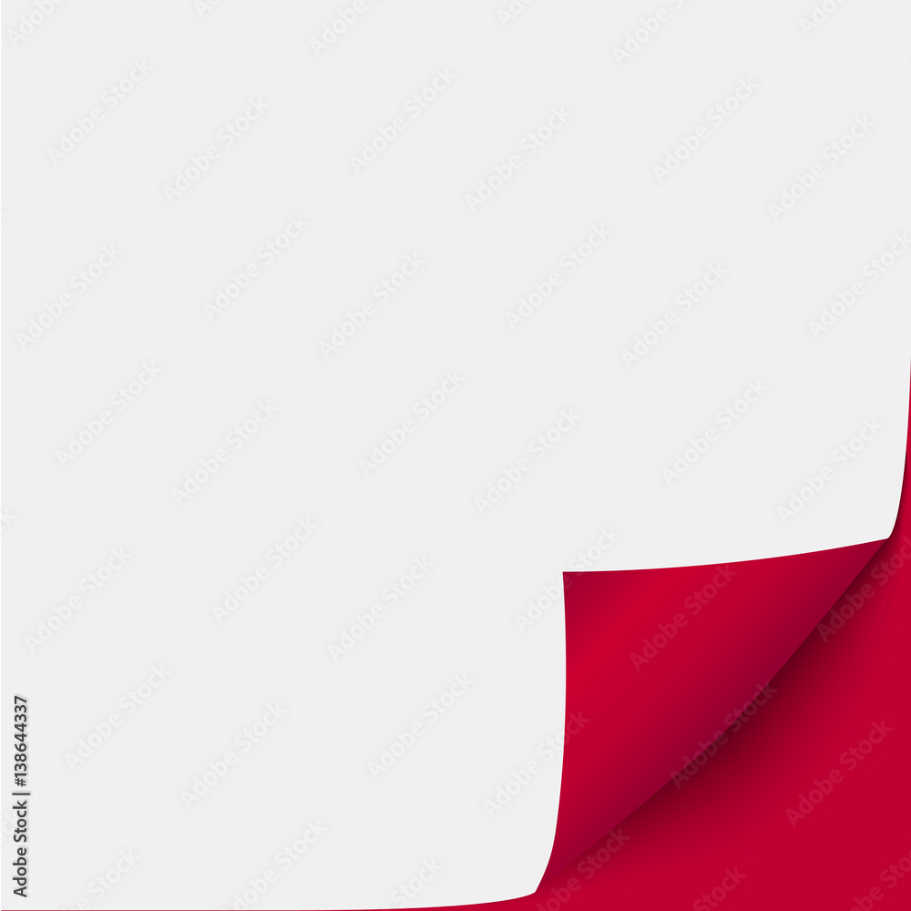 Paper corner peel. Page curled fold with shadow.   Vector illustration sticker peel for advertising and promotional message isolated on transparent background.

