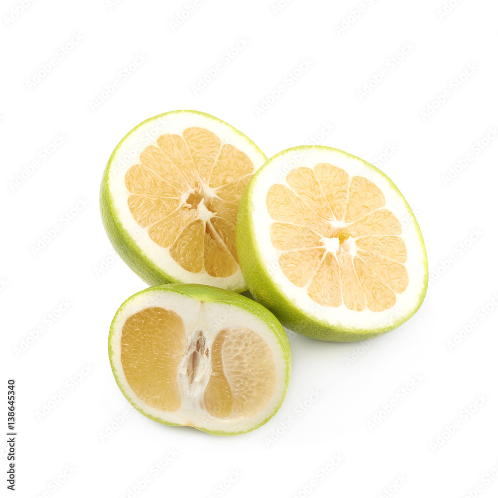 Sliced sweet grapefruit isolated Sliced sweet grapefruit isolated