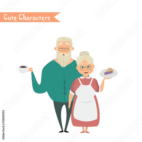 Lovely elderly couple