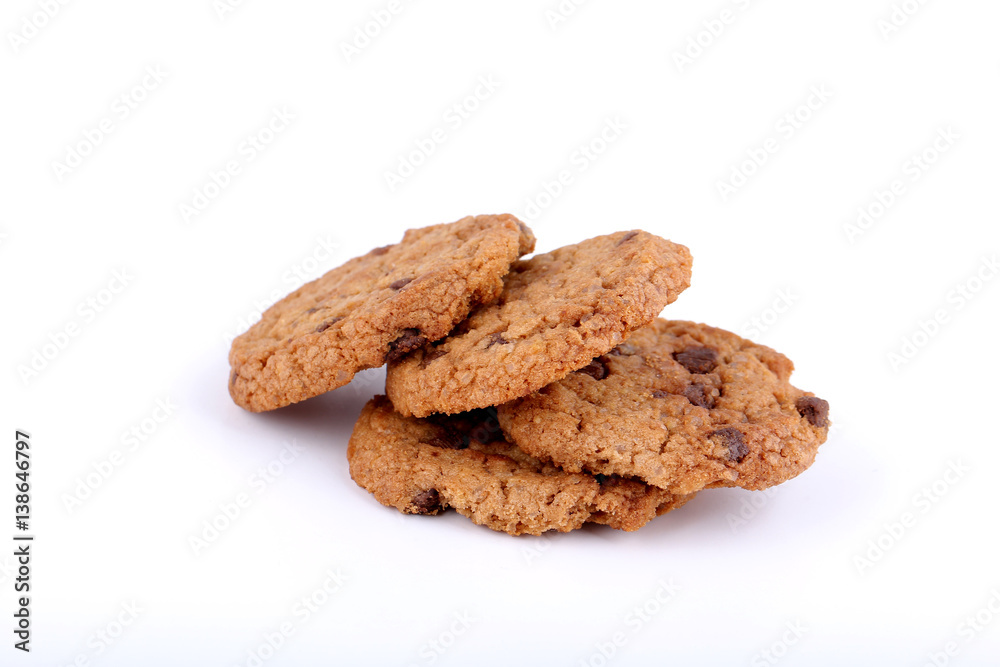 chocolate chip cookies on white chocolate chip cookies on white
