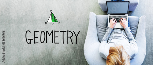Geometry text with man