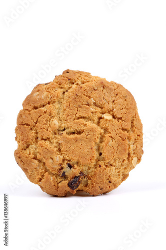Cranberry cookie on white background