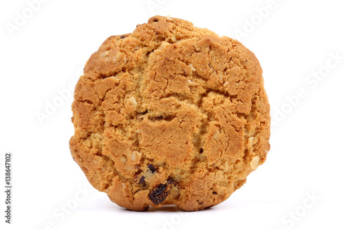 Cranberry cookie on white background