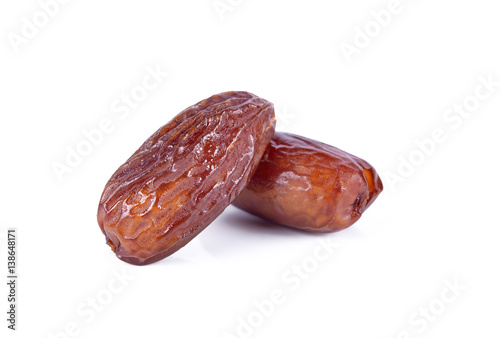 Dry date Palm on white background