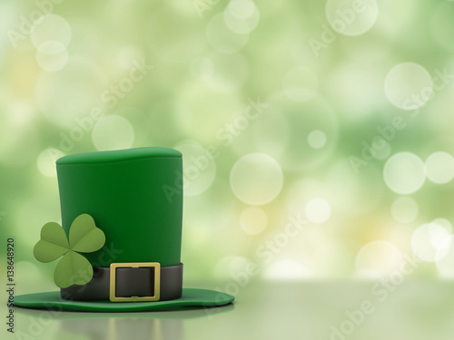 3d render of a leprechaun hat
