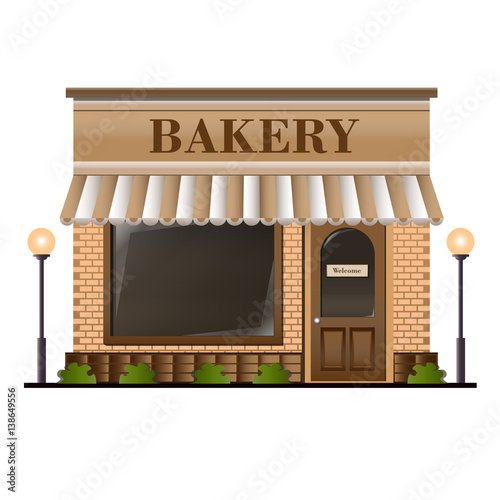 Bakery facade vector illustration
