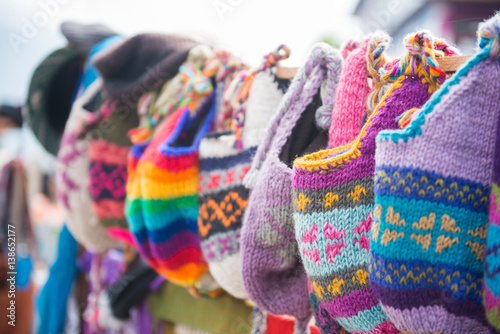 colorful wool hat for sell in Nepal