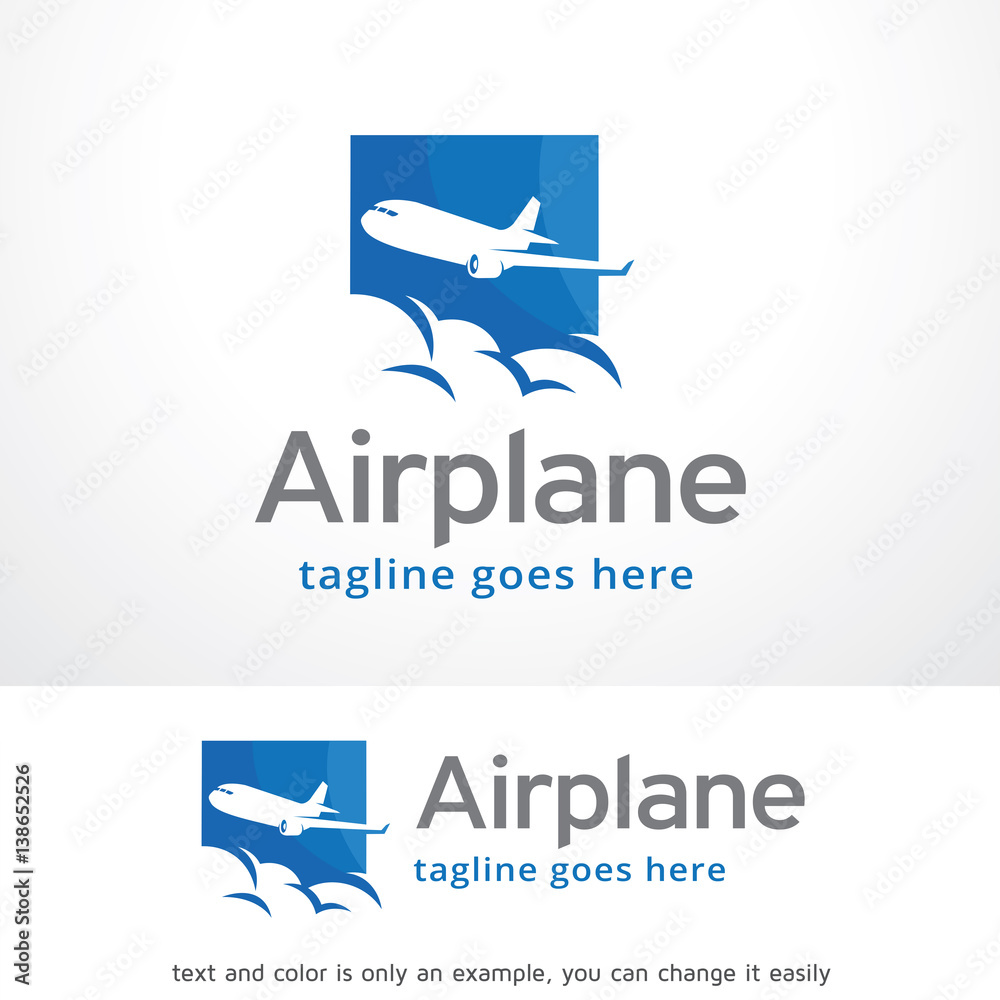 Air Plane Logo Template Design Vector 