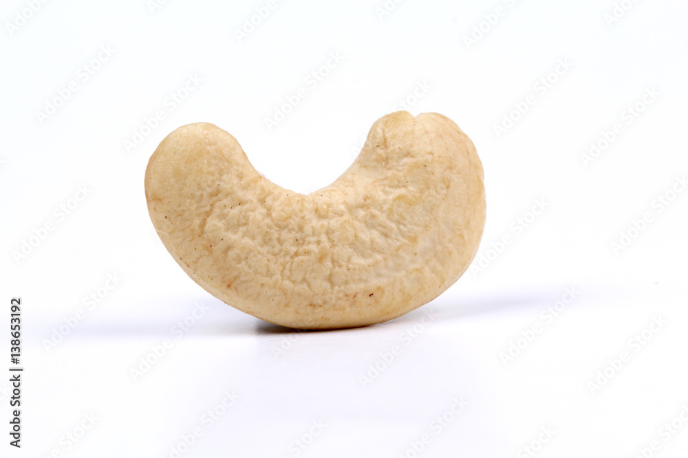 cashew nuts on white background cashew nuts on white background